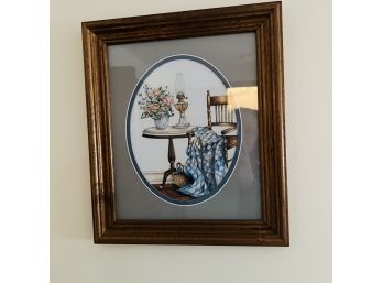 Framed Print Of Chair And Plant (Upstairs)