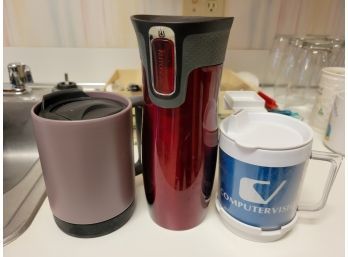 Set Of 3 Coffee Travel Mugs (Living Room)