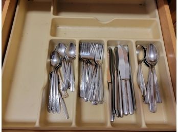 Set Of Silverware In Tray (Kitchen)