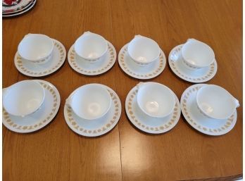 Set Of 8 Corelle Tea Cups And Saucers (Kitchen)