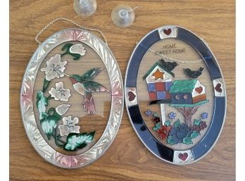 Set Of 2 Stain Glass Wall Hangings (Living Room)