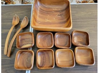 Wooden Salad And Bowl Set From Philippines (Living Room)