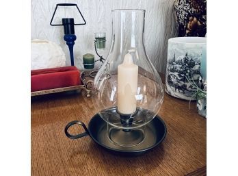 Princess House Candle Stick Holder With Glass Shade (Living Room)