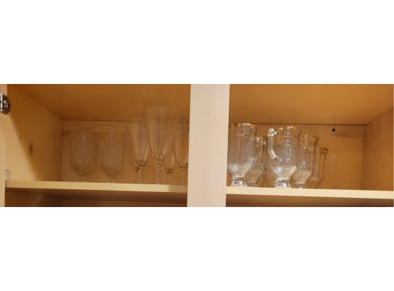 Kitchen Shelf Glass Lot (Kitchen Shelf #7 Top Shelf)