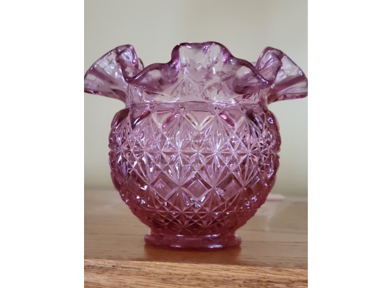 Small Pink Glass Vase (foyer)
