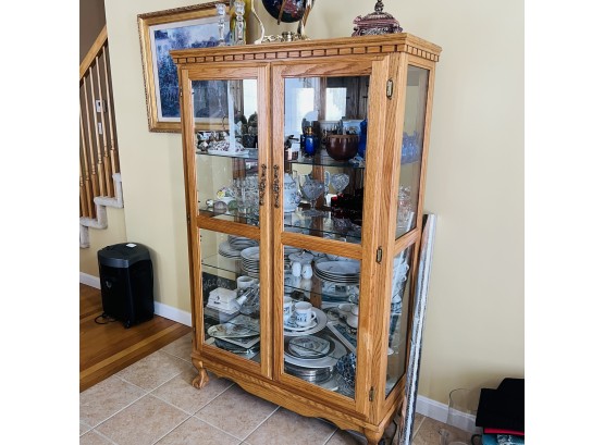 Lighted China Cabinet With Doors (foyer)