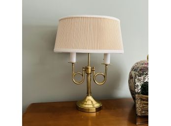 Vintage Double French Horn Table Lamp (Upstairs Bedroom)