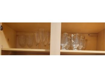 Kitchen Shelf Glass Lot (Kitchen Shelf #7 Top Shelf)