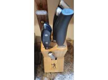 J.A Henckles Knife Block With Assorted Knives (Kitchen)