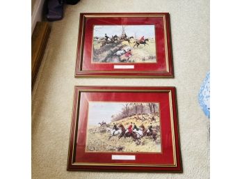 Pair Of Hunting Scene Prints (Downstairs Bedroom)