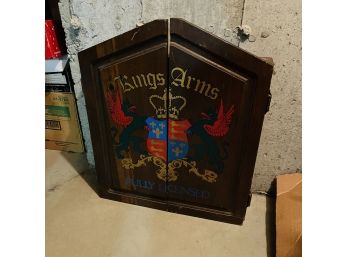 Vintage Kings Arms Wood Dart Cabinet (Basement)