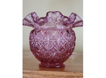 Small Pink Glass Vase (foyer)