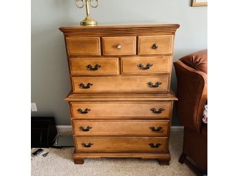 Wood Highboy Dresser (Upstairs Bedroom)