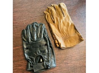 Two Pairs Of Leather Gloves (Dining Room)