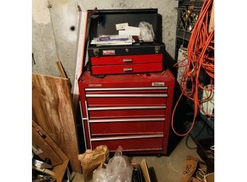 Craftsmen Metal Tool Chest And Tool Box With Contents (Basement)