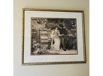 Large Print In A Gold Frame (Downstairs Bedroom)