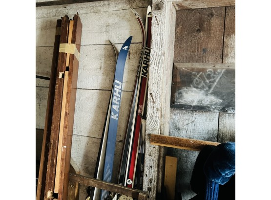 Two Pairs Of Vintage Cross Country Skis (Garage Room A)