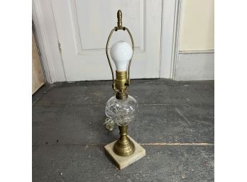 Vintage Glass And Marble Table Lamp (BR 2)