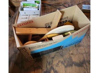 Box Of Wooden Odds And Ends (Attic)