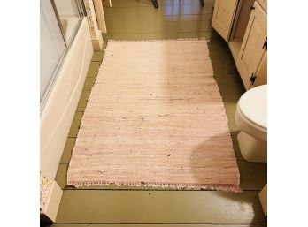 Set Of Two Pink Cotton Rugs (Upstairs Bathroom)