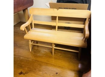 Wooden Doll Sized Bench (Craft Room)