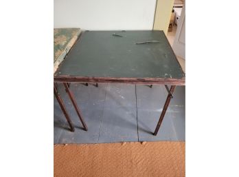 Vintage Folding Table Dark Green Top (Great Room)