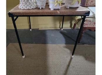Folding Card Table Brown Check Top (Great Room)