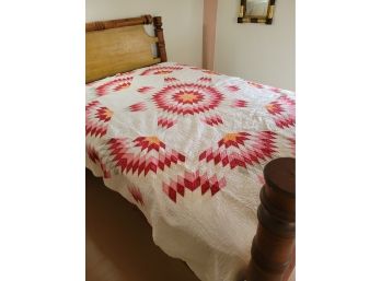 Vintage Quilt White/red/orange (Bedroom 3)