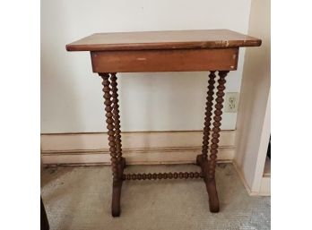 Antique Side Table With Drawer (Library)