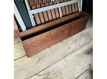 Primitive Long Narrow Wooden Box (Garage Room C)