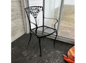 Vintage Wrought Iron Patio Furniture: Side Chair (Back Patio)