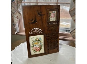 Vintage Decorative Wooden Piece With Easel Back (BR 1)