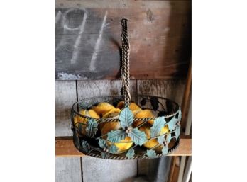 Decorative Wire Basket With Tennis Balls (Garage Room A)
