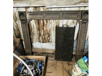Antique Cast Iron Fireplace Mantle (Garage Room C)