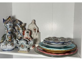 French Faience, Staffordshire And Majolica (top Shelf) (BR 1)