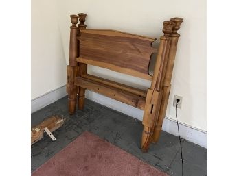 Wood Twin Bed With Rails  (BR 2)