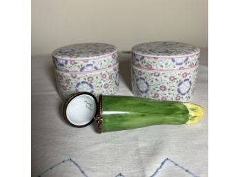 Limoges Vegetable Box And Two Candles (BR 1)