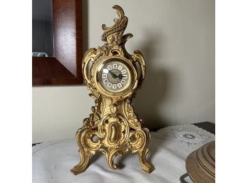 Vintage Decorative Gold Clock (cast Metal) (BR 1)