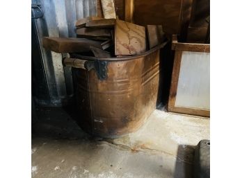 Copper Bin With Scrap Wood (Basement)