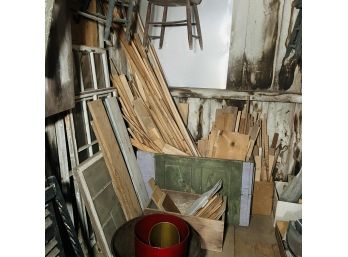 Scrap Wood And Window Lot (Garage Room A)