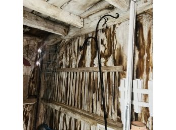 Shepherd's Hook, Wooden Rail And Other Items (Garage Room C)