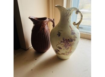 Pair Of Marked Pitchers - Rudolstadt And Other (Library)