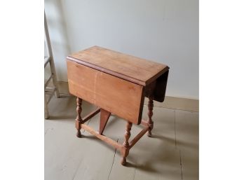 Small Wooden Drop Leaf Side Table (Bedroom #4)