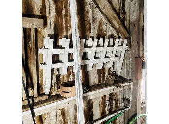 Wooden Fence Edging, Strawberry Pot, Wire Basket (Garage Room C)