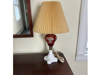 Vintage Red Glass Decorative Table Top Lamp (BR 2)