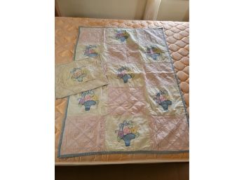 Vintage Baby Quilt & Matching Pillow Sham (Bedroom 3)
