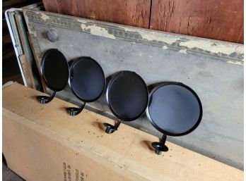 Set Of 4 Black Wall Candle Holders (Attic)