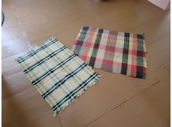 Set Of 2 Small Hand Woven Rugs (Attic)