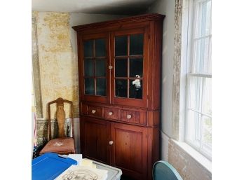Massive Antique Corner Cabinet (Dining Room)