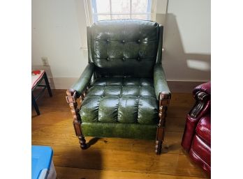 Green Vinyl Arm Chair (Bedroom 6)